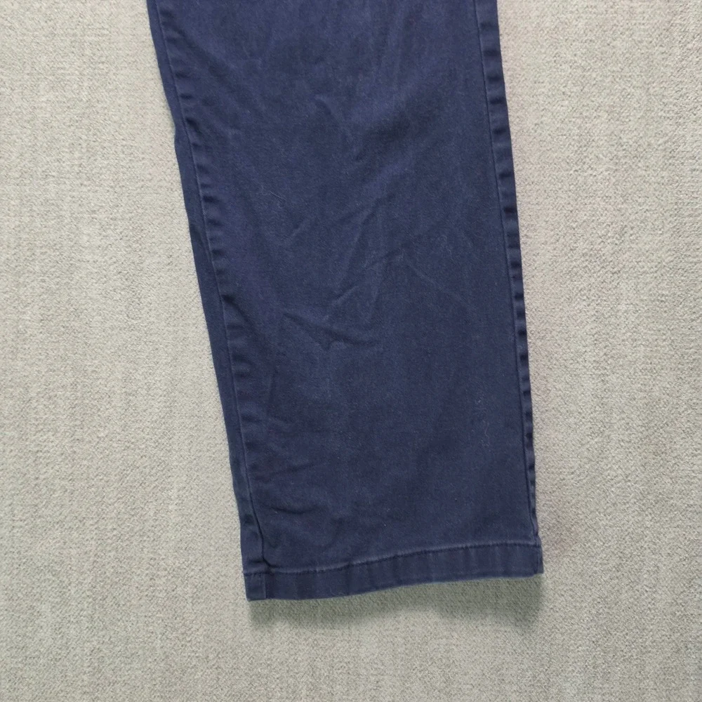 Old Navy Chino Pants Mens 32x32 Navy Blue Straight Built-In Flex Trousers